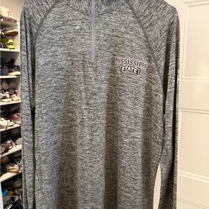 Mississippi State Under Armor Gray 1/4 Zip Pullover Size L